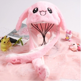 Party Cartoon Hats for  Child Girls  Plush Bunny Ears Flaps Hats 